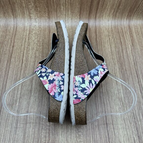 Birkenstock Gizeh Birko-Flor Supernatural Flower Navy Sandals 38/7 - Picture 6 of 8